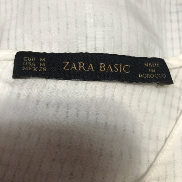 Zara Basic White Short Sleeve Top M - Picture 3 of 3
